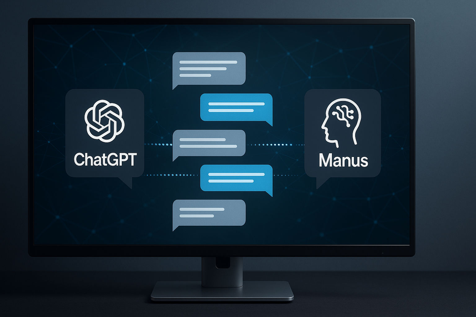 ManusがWordPress投稿を自動実行するイメージ